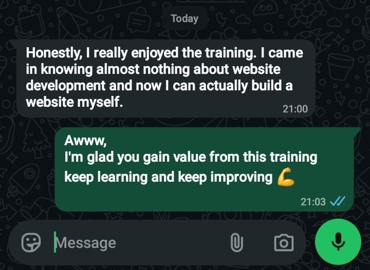 Student testimonial 1